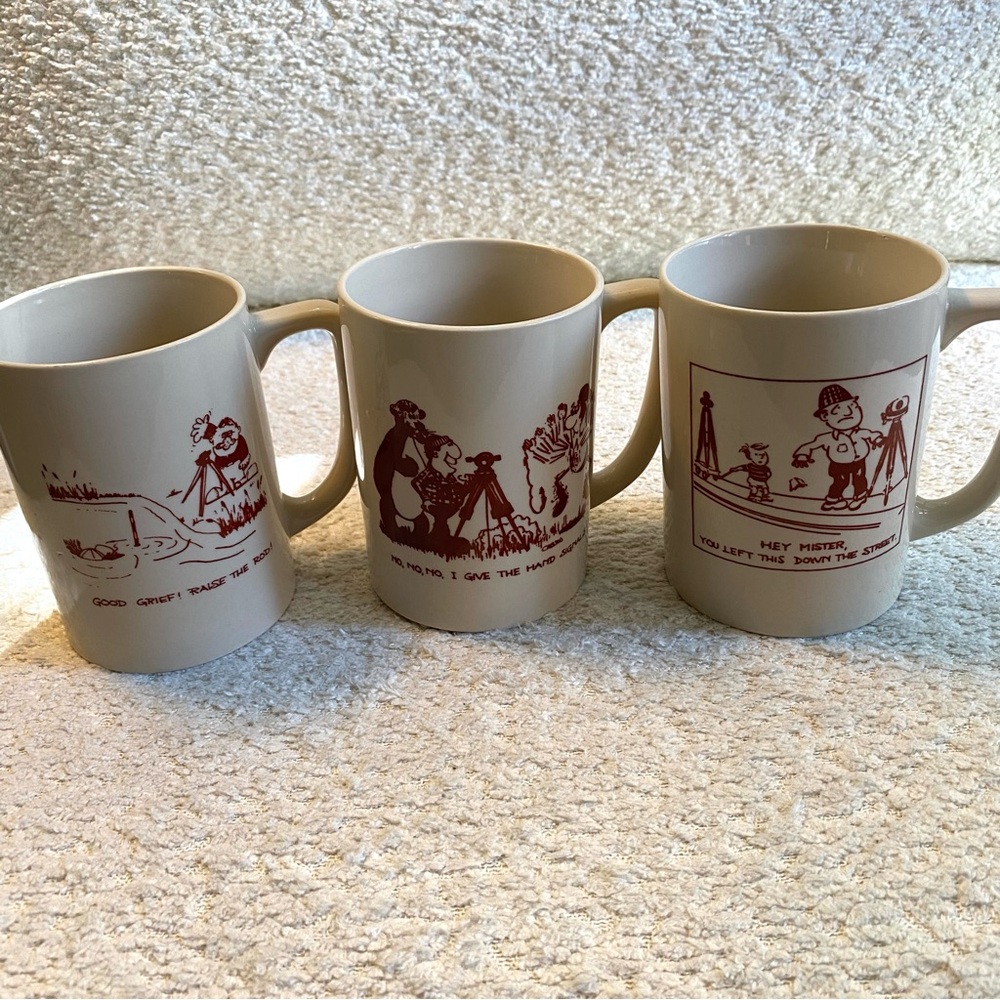 Vintage 80s Far Side Comic Strip Cartoon Coffee Mugs Gary Larson Set of 3 Funny